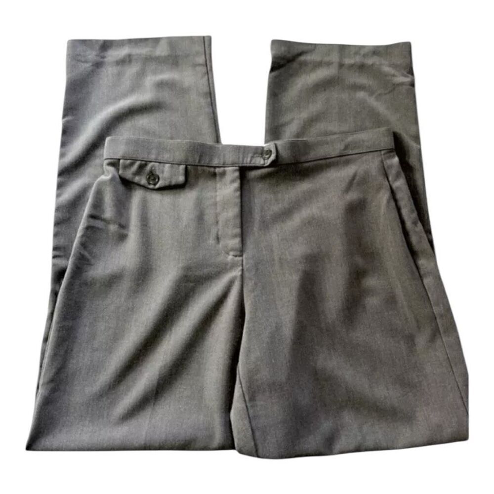 Dress Barn Womens Brown Pants Size 10P Stretch Petite Business Office Slacks